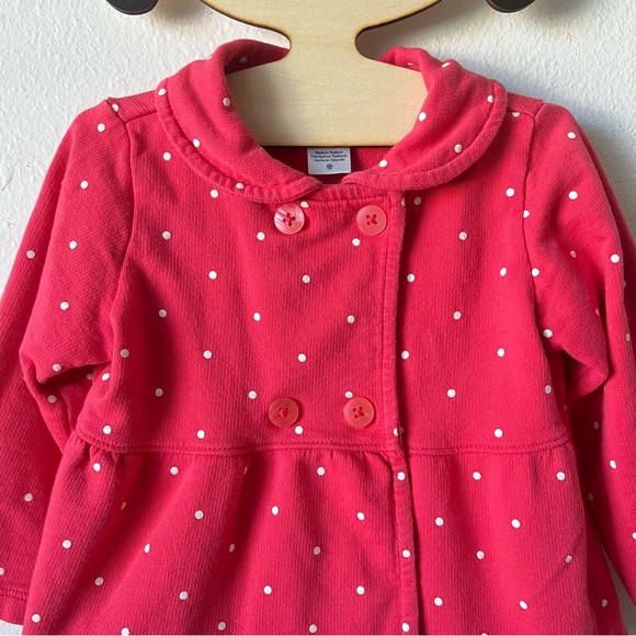 Carter’s Red Polka Dot Peplum Jacket with Buttons for Little Girls - Picture 3 of 6